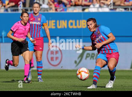 Andrea Pereira während des Spiels zwischen dem FC Barcelona und der TSG 1899 Hoffenheim, das der 3. Woche der Gruppenphase der UEFA Womens Champions League entspricht, spielte am 10.. November 2021 im Johan Cruyff Stadium in Barcelona, Spanien. -- (Foto von Urbanandsport/NurPhoto) Stockfoto