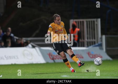 Matthew Dolan von Newport County während des Spiels der Sky Bet League 2 zwischen Hartlepool United und Newport County im Victoria Park, Hartlepool am Freitag, 12.. November 2021. (Foto von Mark Fletcher/MI News/NurPhoto) Stockfoto