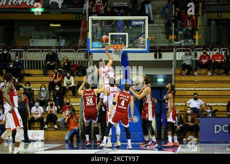 Paulius Sorokas (Openjobmetis Varese) während der italienischen Basketball A Serie Championship Allianz Pallacanestro Trieste vs Openjobmetis Varese am 14. November 2021 im Allianz Dome in Triest, Italien (Foto: Luca Tedeschi/LiveMedia/NurPhoto) Stockfoto