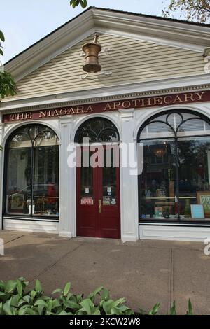 Die Niagara Apotheke ist eine authentische Museumsrestaurierung einer Apotheke aus dem Jahr 1869 als Teil einer Praxis, die von 1820 bis 1964 in Niagara-on-the-Lake, Ontario, Kanada, betrieben wurde. Das Gebäude zeigt einen hohen Stil, eklektische, mittelviktorianische Handelsarchitektur. (Foto von Creative Touch Imaging Ltd./NurPhoto) Stockfoto