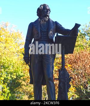 Statue von Felix Mendelssohn Bartholdy in Düsseldorf Stockfoto