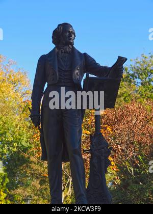 Statue von Felix Mendelssohn Bartholdy in Düsseldorf Stockfoto