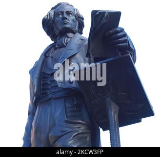 Statue von Felix Mendelssohn Bartholdy in Düsseldorf Stockfoto