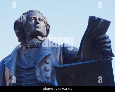 Statue von Felix Mendelssohn Bartholdy in Düsseldorf Stockfoto