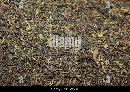 Frisch geröstete Teeblätter in der Makaibari Teefabrik in Darjeeling, Westbengalen, Indien, am 20. November 2012. (Foto von Creative Touch Imaging Ltd./NurPhoto) Stockfoto