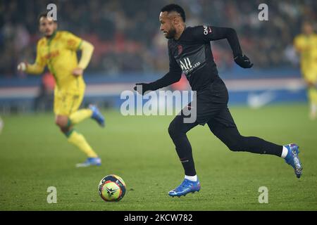 Neymar von PSG während des Ligue 1 Uber Eats-Spiels zwischen Paris Saint Germain und dem FC Nantes im Parc des Princes am 20. November 2021 in Paris, Frankreich. (Foto von Jose Breton/Pics Action/NurPhoto) Stockfoto