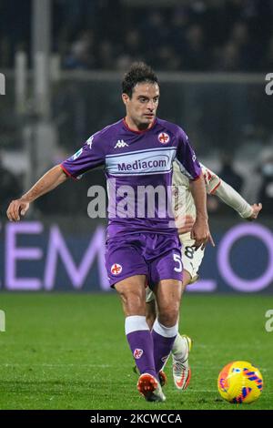 Giacomo Bonaventura (Fiorentina) während des spiels acf Fiorentina gegen AC Milan am 20. November 2021 im Artemio Franchi Stadion in Florenz, Italien (Foto: Fabio Fagiolini/LiveMedia/NurPhoto) Stockfoto