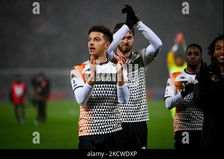 Venews Porträt von Ethan Ampadu während des spiels der italienischen Fußballserie A zwischen dem FC Bologna und dem FC Venezia am 21. November 2021 im Renato Dall&#39;Ara-Stadion in Bologna, Italien (Foto von Ettore Griffoni/LiveMedia/NurPhoto) Stockfoto