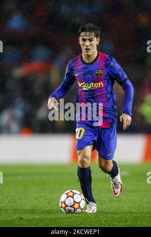 30 Gavi des FC Barcelona während des Spiels der Gruppe E - UEFA Champions League zwischen dem FC Barcelona und Benfica im Camp Nou Stadium am 23. November 2021 in Barcelona. (Foto von Xavier Bonilla/NurPhoto) Stockfoto