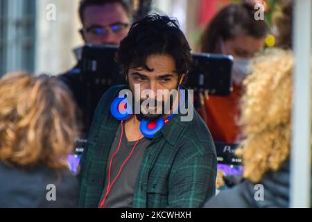 Marco Bocci während der Dreharbeiten zum Film 'La Caccia', in Rieti, Italien, am 23. November 2021. (Foto von Riccardo Fabi/NurPhoto) Stockfoto