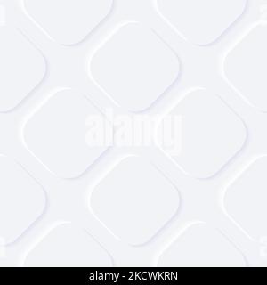 Weiß geprägtes Muster von Rauten in einem realistischen Stil für Druck und Dekoration.Vektor-Illustration. Stock Vektor