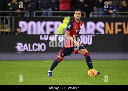 Luca Ceppitelli von Cagliari Calcio während des italienischen Fußballs Serie A Spiel Cagliari Calcio gegen US Salernitana am 26. November 2021 im Unipol Domus in Cagliari, Italien (Foto: Luigi Canu/LiveMedia/NurPhoto) Stockfoto