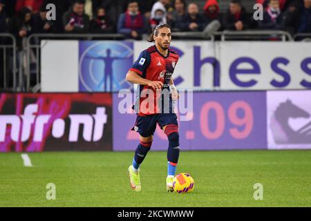 Martin Caceres von Cagliari Calcio während des spiels cagliari Calcio gegen US Salernitana am 26. November 2021 im Unipol Domus in Cagliari, Italien (Foto: Luigi Canu/LiveMedia/NurPhoto) Stockfoto
