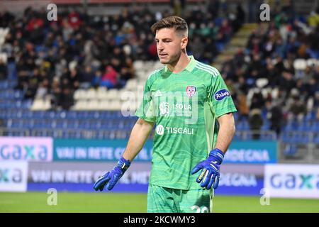 Alessio Cragno von Cagliari Calcio während des italienischen Fußballs Serie A Spiel Cagliari Calcio gegen US Salernitana am 26. November 2021 im Unipol Domus in Cagliari, Italien (Foto: Luigi Canu/LiveMedia/NurPhoto) Stockfoto