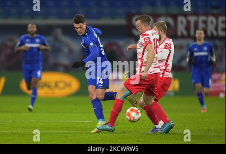 Patrik Schick aus Leverkusen beim RB Leipzig gegen Leverkusen, Bundesliga, im Redbull-Stadion, Leipzig, Deutschland am 28. November 2021. (Foto von Ulrik Pedersen/NurPhoto) Stockfoto