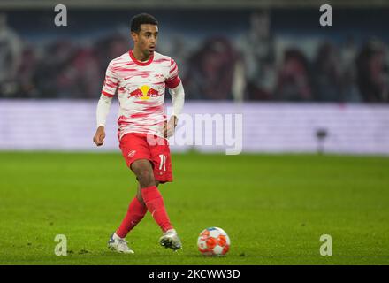 Tyler Adams von RB Leipzig während RB Leipzig gegen Leverkusen, Bundesliga, im Redbull-Stadion, Leipzig, Deutschland am 28. November 2021. (Foto von Ulrik Pedersen/NurPhoto) Stockfoto