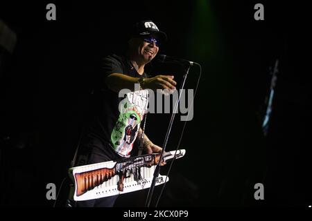 Die argentinische Sängerin, Komponistin, Keyboarderin und Leiterin der Cumbia villera-Gruppe Damas Gratis tritt während einer Show in Buenos Aires, Argentinien, am 29. November 2021 auf. (Foto von Matías Baglietto/NurPhoto) Stockfoto