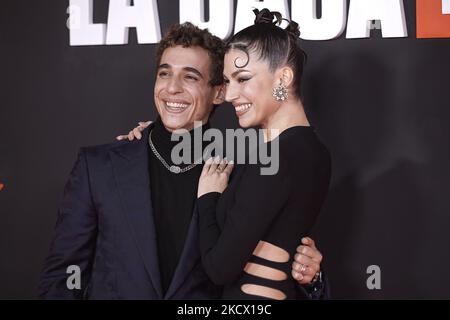 Miguel Herran, Ursula Corbero bei der Netflix: 'La Casa De Papel' das Finale der Saison 5. Präsentation im Palacio de Vista Alegé in Madrid, Spanien (Foto von Carlos Dafonte/NurPhoto) Stockfoto