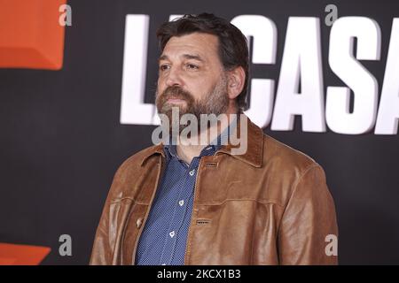 Hovik Keuchkerian nimmt an der Netflix Teil: 'La Casa De Papel' die Vorstellung der Saison 5. im Palacio de Vista Alegé in Madrid, Spanien (Foto von Carlos Dafonte/NurPhoto) Stockfoto