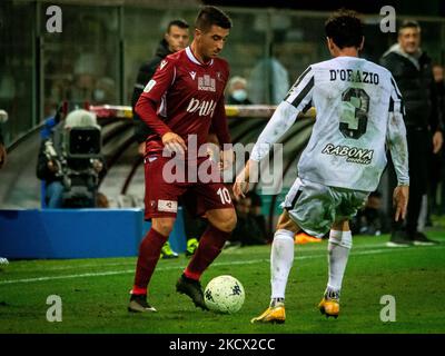 Bellomo Nicola (Reggina) Porträt während des italienischen Fußballspiel der Serie B Reggina 1914 gegen Ascoli Calcio am 30. November 2021 im Stadion Oreste Granillo in Reggio Calabria, Italien (Foto: Valentina Giannettoni/LiveMedia/NurPhoto) Stockfoto