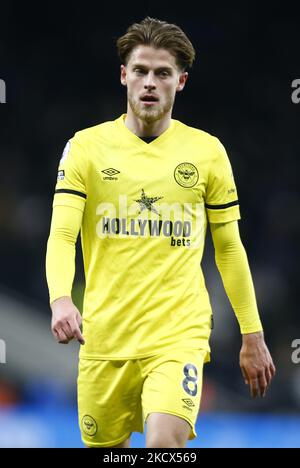 Mathias Jensen von Brentford während der Premier League zwischen Tottenham Hotspur und Brentford im Tottenham Hotspur Stadion, London, England am 02.. Dezember 2021 (Foto by Action Foto Sport/NurPhoto) Stockfoto