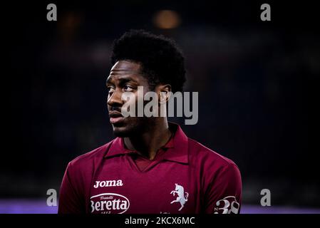 Ola Aina vom FC Turin während der Serie Ein Spiel zwischen dem FC Turin und dem FC Empoli im Stadio Olimpico Grande Torino, Italien am 2. Dezember 2021 (Foto von Alberto Gandolfo/NurPhoto) Stockfoto