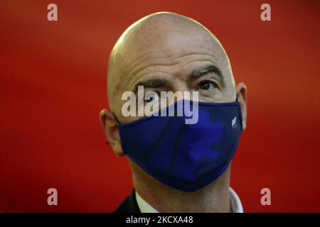 FIFA-Präsident Gianni Infantino nimmt an der Eröffnungsfeier des AFF Suzuki Cup 2020 im Nationalstadion am 5. Dezember 2021 in Singapur Teil. (Foto von Suhaimi Abdullah/NurPhoto) Stockfoto