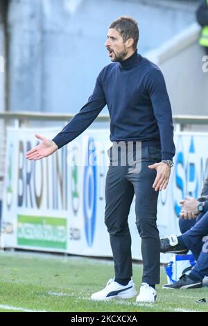 Cheftrainer Alessio Dionisi (Sassuolo) beim spiel der italienischen Fußball-Serie A Spezia Calcio gegen US Sassuolo am 05. Dezember 2021 im Alberto Picco Stadion in La Spezia, Italien (Foto: Cucco Ricucchi/LiveMedia/NurPhoto) Stockfoto