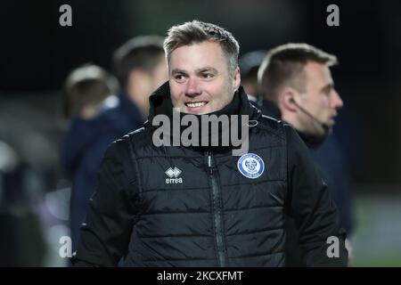 Rochdale-Manager Robbie Stockdale während des Spiels der Sky Bet League 2 zwischen Hartlepool United und Rochdale im Victoria Park, Hartlepool, am Mittwoch, den 8.. Dezember 2021. (Foto von Mark Fletcher/MI News/NurPhoto) Stockfoto