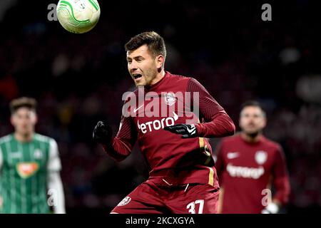 Mihai Bordeianu in Aktion während des Spiels CFR Cluj vs FK Jablonec, UEFA Europa Conference League, Dr. Constantin Radulescu Stadium, Cluj-Napoca, Rumänien, 09. Dezember 2021 (Foto: Flaviu Buboi/NurPhoto) Stockfoto