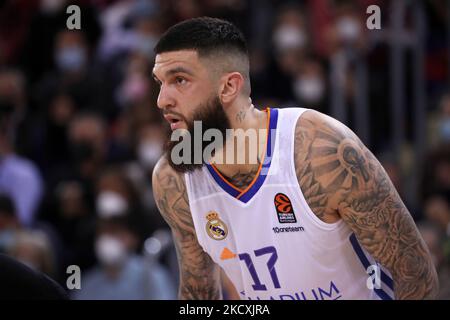 Vincent Poirier während des Spiels zwischen dem FC Barcelona und Real Madrid, das der 14. Woche der Euroleague entspricht, spielte am 10.. Dezember 2021 im Palau Blaugrana in Barcelona, Spanien. (Foto von Joan Valls/Urbanandsport/NurPhoto) Stockfoto