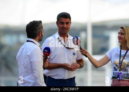 Michael Masi kam vor dem Qualifying des letzten Rennens des Jahres im Yes Marina Circuit, Yes Island, Abu Dhabi, Unitre Arab Emirates, 11. Dezember 2021 ins Fahrerlager (Foto: Andrea Diodato/NurPhoto) Stockfoto