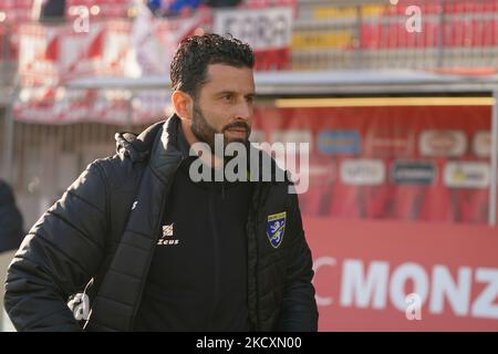 Fabio Grosso (Cheftrainer Frosinone) beim Spiel der italienischen Fußballserie B AC Monza gegen Frosinone Calcio am 11. Dezember 2021 im Stadio Brianteo in Monza (MB), Italien (Foto: Luca Rossini/LiveMedia/NurPhoto) Stockfoto