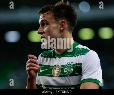 Manuel Ugarte von Sporting CP während des Liga-Bwin-Spiels zwischen Sporting CP und Boavista FC im Estadio Jose Alvalade am 11. Dezember 2021 in Lissabon, Portugal. (Foto von Paulo Nascimento/NurPhoto) Stockfoto