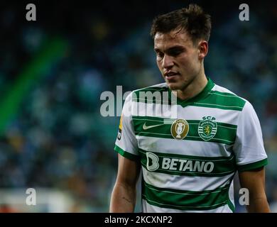 Manuel Ugarte von Sporting CP während des Liga-Bwin-Spiels zwischen Sporting CP und Boavista FC im Estadio Jose Alvalade am 11. Dezember 2021 in Lissabon, Portugal. (Foto von Paulo Nascimento/NurPhoto) Stockfoto