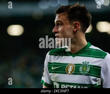 Manuel Ugarte von Sporting CP während des Liga-Bwin-Spiels zwischen Sporting CP und Boavista FC im Estadio Jose Alvalade am 11. Dezember 2021 in Lissabon, Portugal. (Foto von Paulo Nascimento/NurPhoto) Stockfoto