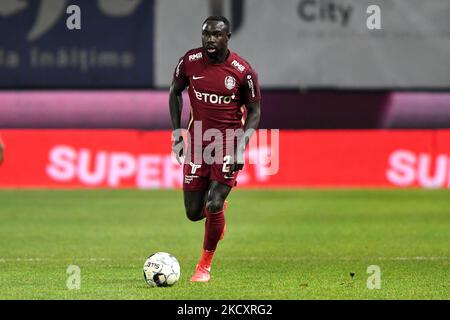 Nana Boateng in Aktion während Rumänien Liga1: CFR Cluj 1-0 CS Mioveni bestritten im Stadion Dr. Constantin Radulescu, Cluj-Napoca, 12. Dezember 2021 (Foto: Flaviu Buboi/NurPhoto) Stockfoto