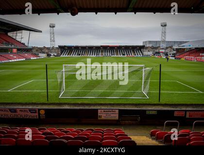 Gesamtansicht des Blundell Parks während des Emirates FA Cup First Round Matches Grimsby Town gegen Plymouth Argyle im Blundell Park, Cleethorpes, Großbritannien, 5.. November 2022 (Foto by Stanley Kasala/News Images) Stockfoto