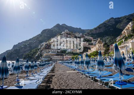 Strände von Positano Stockfoto