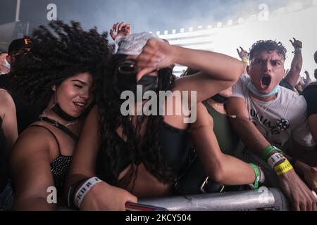 Bad Bunny Konzert im Hiram-Bithorn-Stadion in San Juan, Puerto Rico, am 10. Dezember 2021. (Foto von Alejandro Granadillo/NurPhoto) Stockfoto