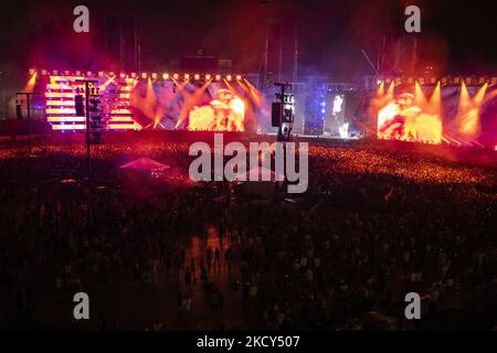 Bad Bunny Konzert im Hiram-Bithorn-Stadion in San Juan, Puerto Rico, am 10. Dezember 2021. (Foto von Alejandro Granadillo/NurPhoto) Stockfoto