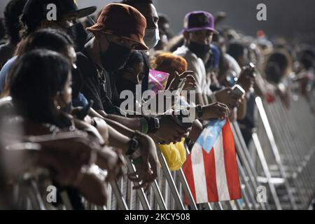 Bad Bunny Konzert im Hiram-Bithorn-Stadion in San Juan, Puerto Rico, am 10. Dezember 2021. (Foto von Alejandro Granadillo/NurPhoto) Stockfoto