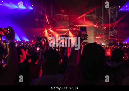 Bad Bunny Konzert im Hiram-Bithorn-Stadion in San Juan, Puerto Rico, am 10. Dezember 2021. (Foto von Alejandro Granadillo/NurPhoto) Stockfoto