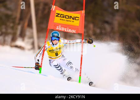 SCHMID Alexander (GER) Dritter beim alpinen Skirennen 2021 FIS Ski World Cup - Men&#39;s Riesenslalom am 20. Dezember 2021 auf der Gran Risa in Alta Badia, Italien (Foto by Sergio Bisi/LiveMedia/NurPhoto) Stockfoto