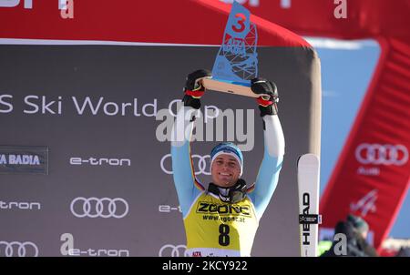 SCHMID Alexander (GER) Dritter beim alpinen Skirennen 2021 FIS Ski World Cup - Men&#39;s Riesenslalom am 20. Dezember 2021 auf der Gran Risa in Alta Badia, Italien (Foto by Sergio Bisi/LiveMedia/NurPhoto) Stockfoto