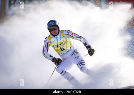 SCHMID Alexander (GER) Dritter beim alpinen Skirennen 2021 FIS Ski World Cup - Men&#39;s Riesenslalom am 20. Dezember 2021 auf der Gran Risa in Alta Badia, Italien (Foto by Sergio Bisi/LiveMedia/NurPhoto) Stockfoto