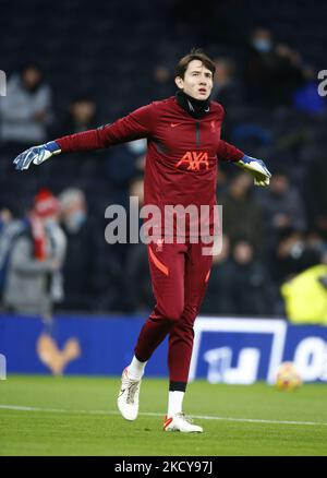 Liverpools Jarell Quansah während der Premier League zwischen Tottenham Hotspur und Liverpool im Tottenham Hotspur Stadion, London, England am 19.. Dezember 2021 (Foto by Action Foto Sport/NurPhoto) Stockfoto