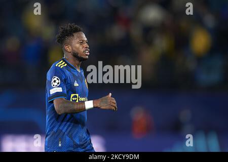 Fred von Manchester United während des UEFA Champions League-Spiel der Gruppe F zwischen Villarreal CF und Manchester United im Estadio de la Ceramica am 23. November 2021 in Villarreal, Spanien. (Foto von Jose Breton/Pics Action/NurPhoto) Stockfoto