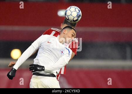 Valentin Gheorghe in Aktion während des Liga 1 Romania Spiels zwischen Sepsi OSK Sfantu Gheorghe und FCSB, in Sfantu Gheorghe, Sonntag, 19. dezember 2021. (Foto von Alex Nicodim/NurPhoto) Stockfoto