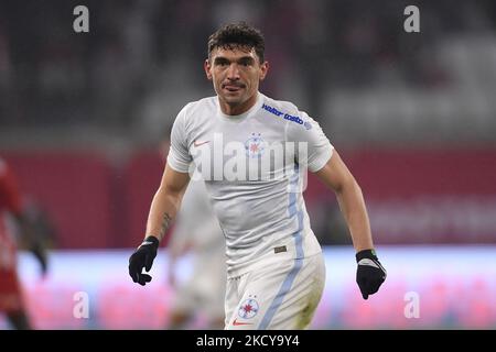 Claudiu Keseru in Aktion während des Liga 1 Romania Spiels zwischen Sepsi OSK Sfantu Gheorghe und FCSB, in Sfantu Gheorghe, Sonntag, 19. dezember 2021. (Foto von Alex Nicodim/NurPhoto) Stockfoto